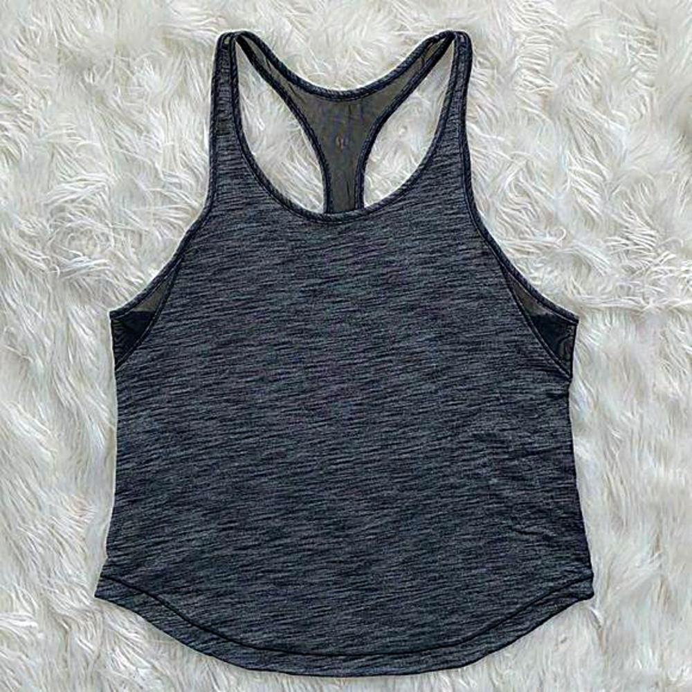 Lululemon | Gray Mesh Back‎ Tank Top